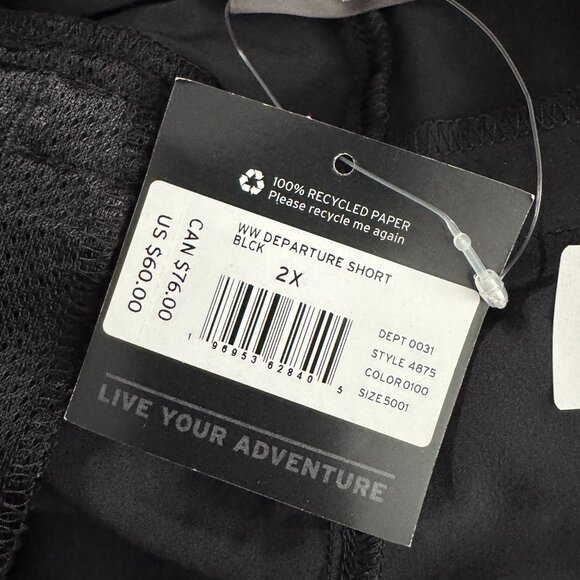 Eddie Bauer Departure Shorts Womens 2X Black‎ Stretch Outdoor NWT SS-2013 - Picture 4 of 11